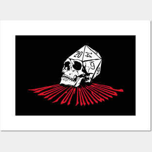 Roll for Initiative DnD Dice Skull Posters and Art